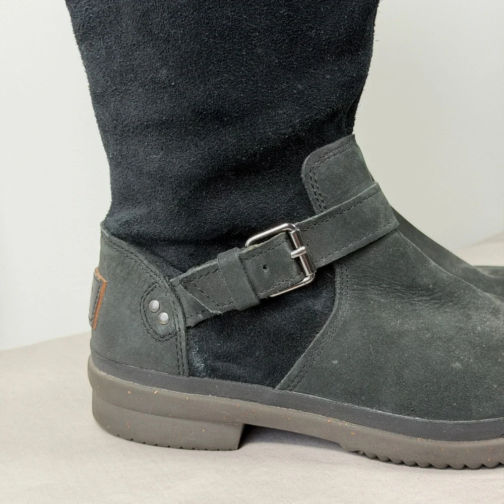 UGG THOMSEN Womens 6 Waterproof Riding Boots‎ Shearling Lined Suede 1005268